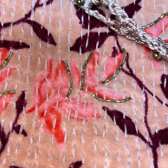 Free People Pink/Red Velvet Moon Crossbody Purse Quartz NWT - Picture 10 of 11